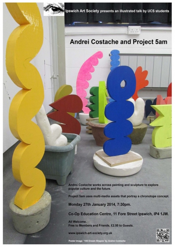 Andrei Costache and Project 5am, Ipswich Art Society, Ipswich, Jan 27!