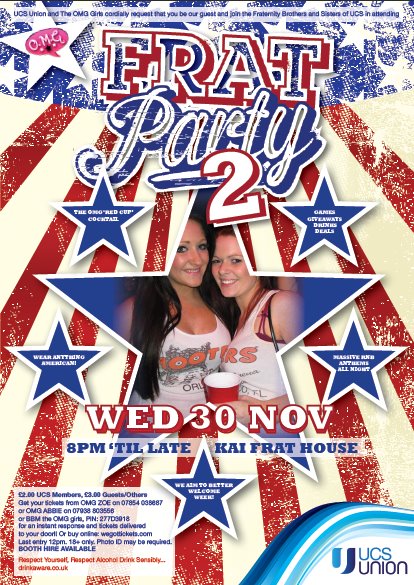 Frat Party 2 - Kai bar, Wednesday 30th November