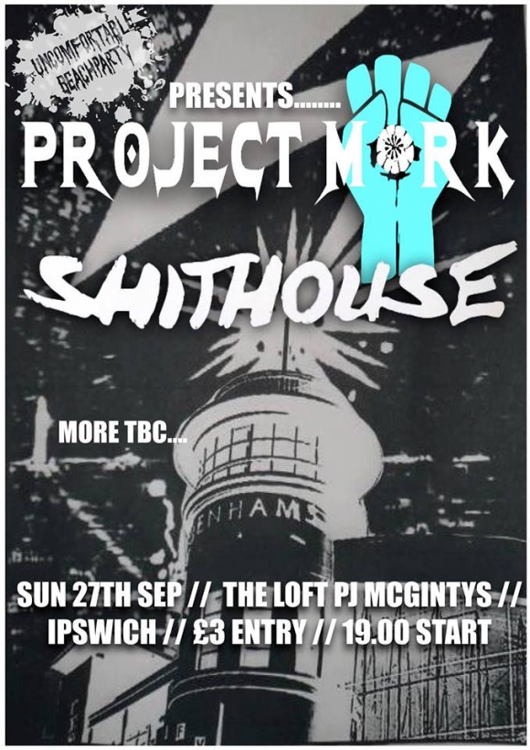 Project Mork & Shithouse @ McGinty’s, Ipswich, Sunday 27 Sept!