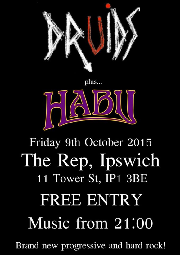 Druids + Habu at The Rep Friday 9th October - FREE ENTRY