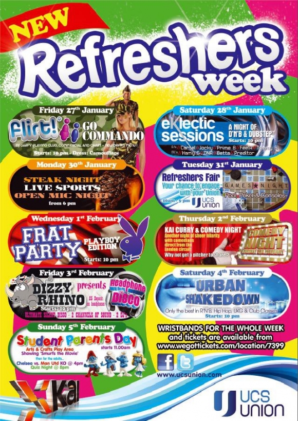 Refresher’s Week - Kai Bar - 27th January-5th Februrary 2012