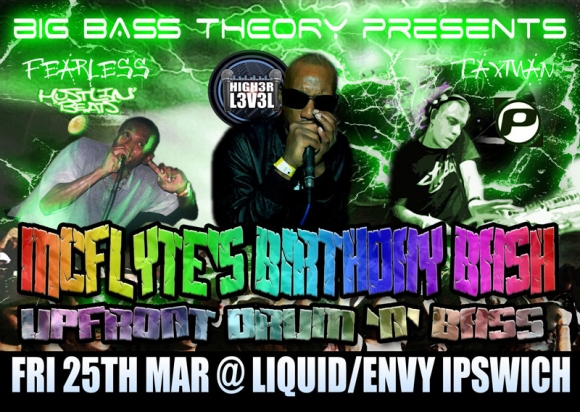 Big Bass Theory presents Upfront Drum ‘n’ Bass, Liquid Envy, Ipswich, March 25!