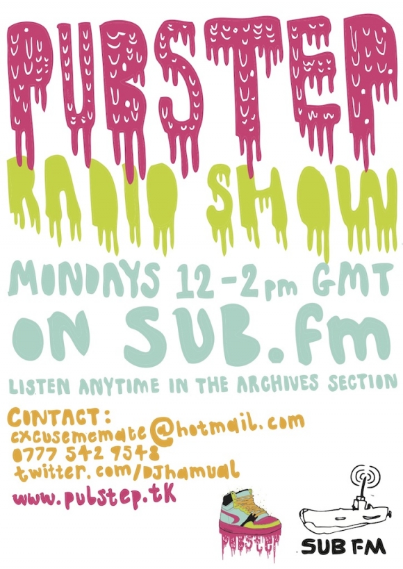 Pubstep Radio - Mondays 12-2pm on Sub.fm