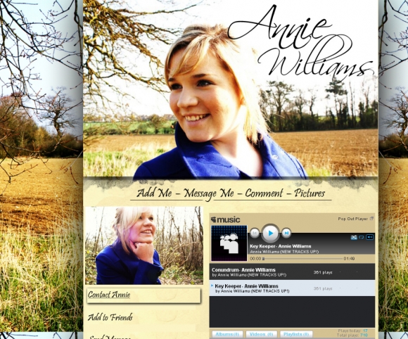 Annie Williams Myspace Layout