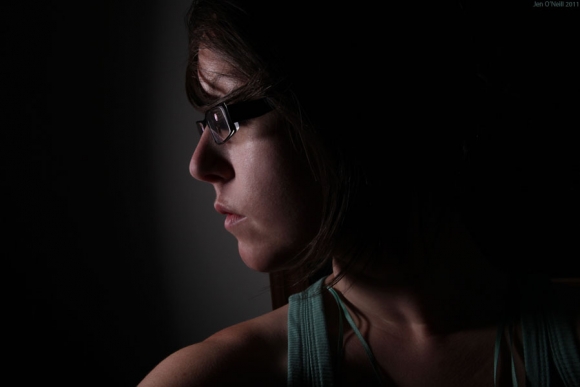experimenting with lights, self portrait
