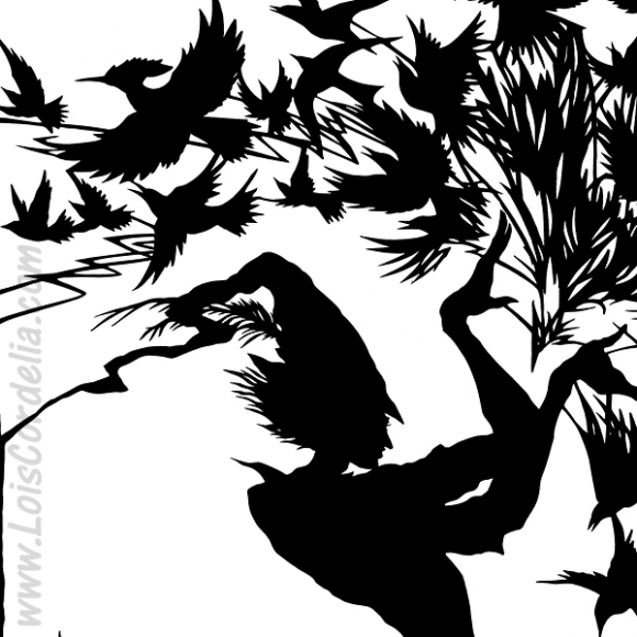 “Dr Fulminare conjures a flock of birds” (detail of previous)
