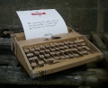 Cardboard typewriter